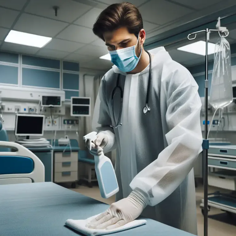 Visual representation of "sanitation" - The process of making something free from bacteria or disease by cleaning it thoroughly.