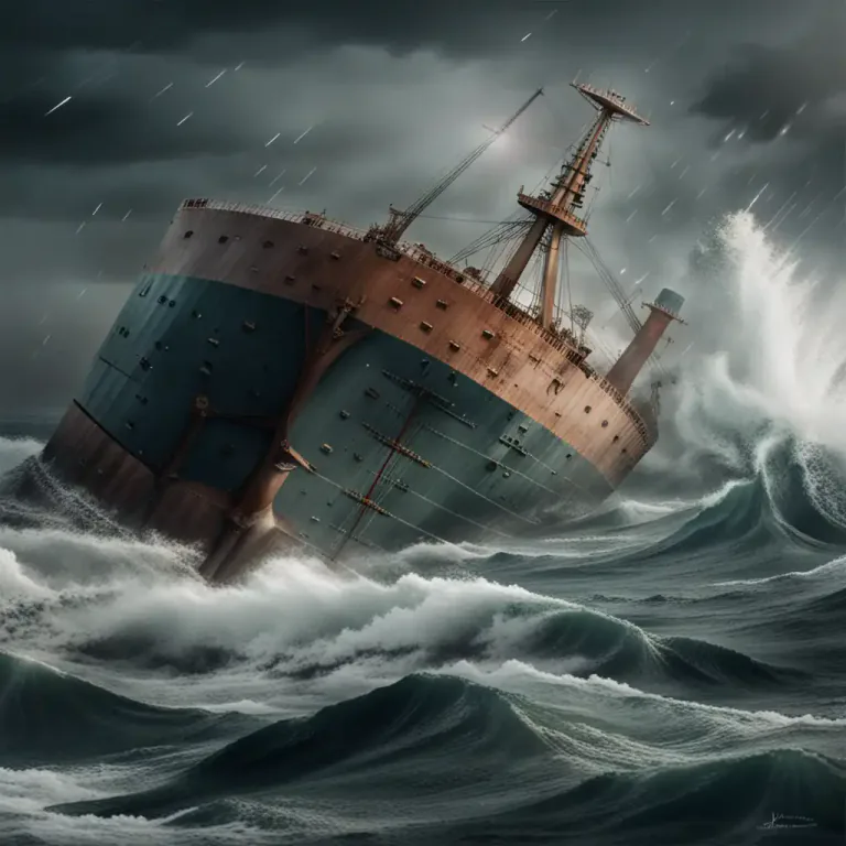 Visual representation of "go under" - To be covered by water or another liquid