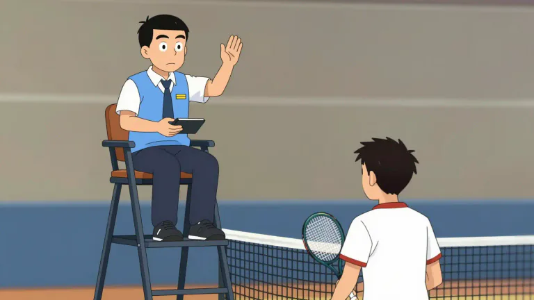 Visual representation of "umpire" - A person who makes sure that the rules are followed in a sports game, such as cricket or tennis.