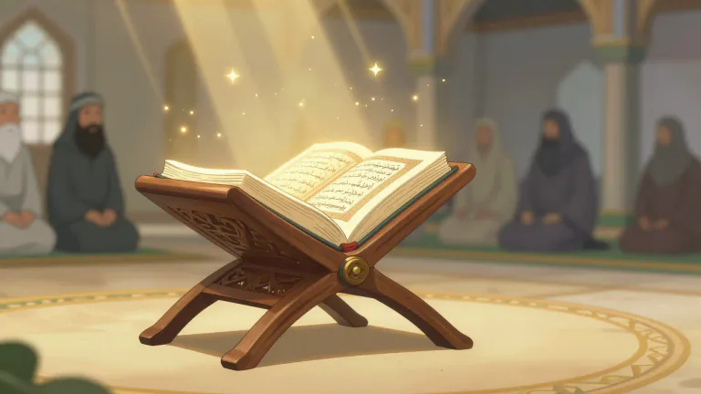 Visual representation of "qur'anic" - Relating to the Quran, the sacred text of Islam.