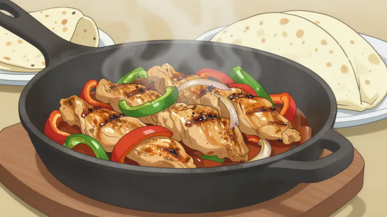 Visual representation of "fajita" - A fajita is a dish consisting of grilled meat, often served with peppers and onions, typically wrapped in a tortilla.