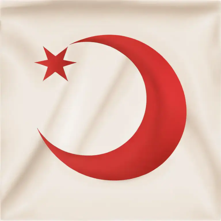 Visual representation of "crescent" - A symbol used in the flags and coats of arms of some Muslim countries
