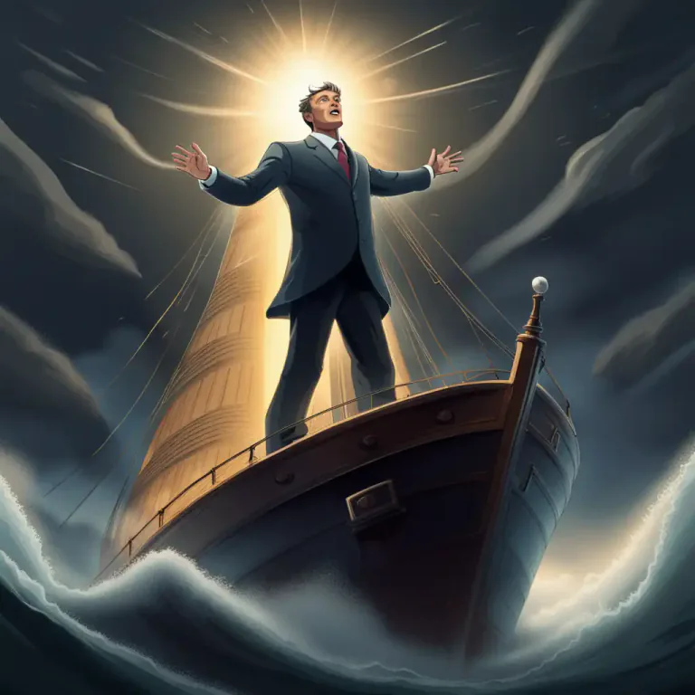 Visual representation of "lead from the front" - To deal with situations or tasks personally, often in a direct, assertive, or confrontational manner