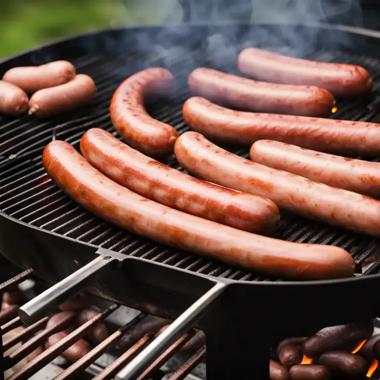 Visual representation of "frank" - A type of sausage, often used to make hot dogs.