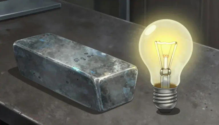 Visual representation of "tungsten" - A very hard, heavy, gray metal that has the highest melting point of all metals.