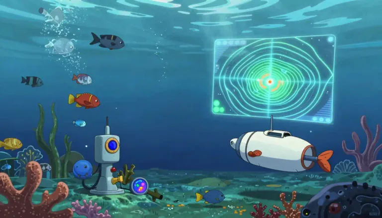 Visual representation of "oceanography" - The study of oceans including their physical and biological aspects.