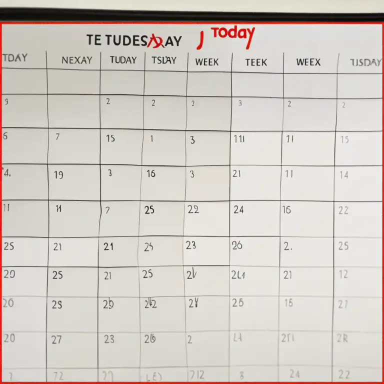 Visual representation of "today, tomorrow, Monday, etc. week" - Referring to a specific date in the following week.