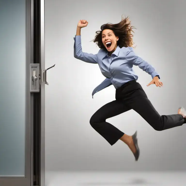 Visual representation of "leap at" - To quickly accept an opportunity or offer enthusiastically