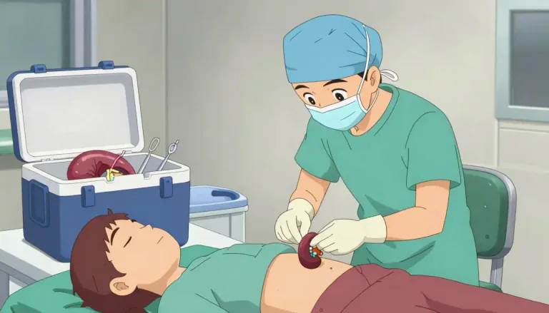 Visual representation of "allograft" - A transplant of tissue or an organ from a donor to a recipient of the same species, but genetically different.