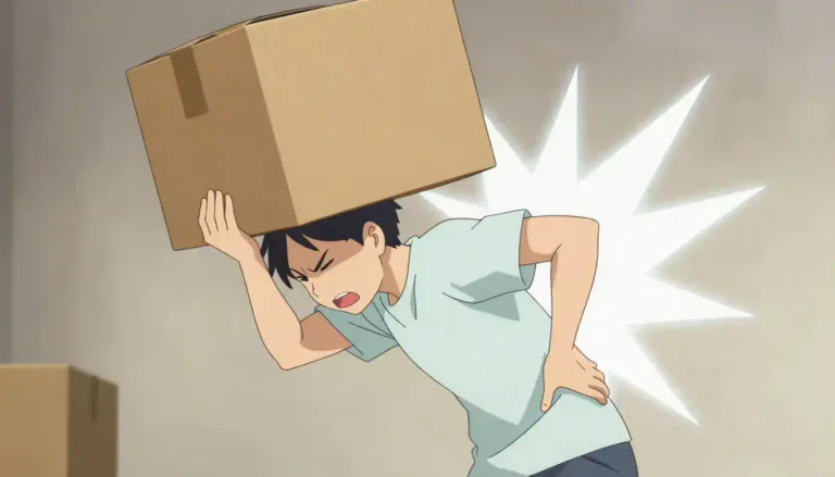 Visual representation of "twinge" - A sharp, quick feeling of pain.