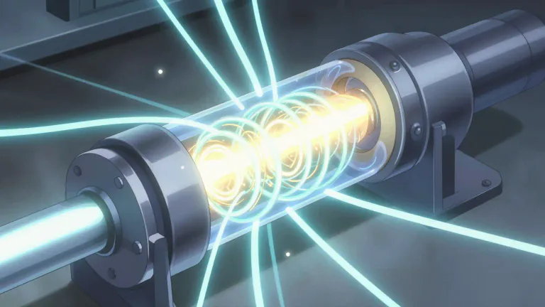 Visual representation of "magnetron" - A magnetron is a type of vacuum tube that generates microwaves using electron motion in a magnetic field.