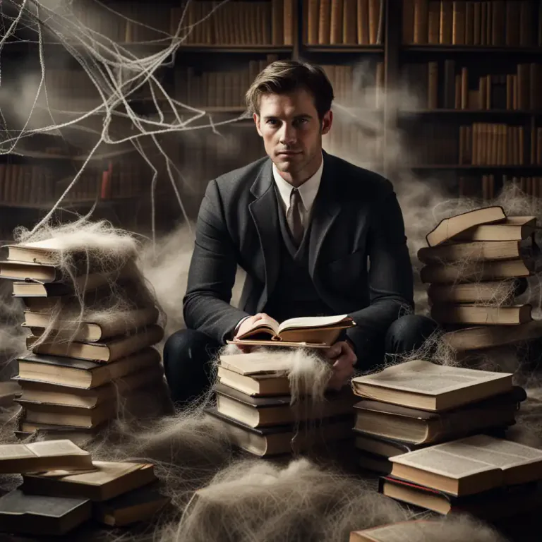 Visual representation of "cobweb" - A sign of inactivity or neglect.
