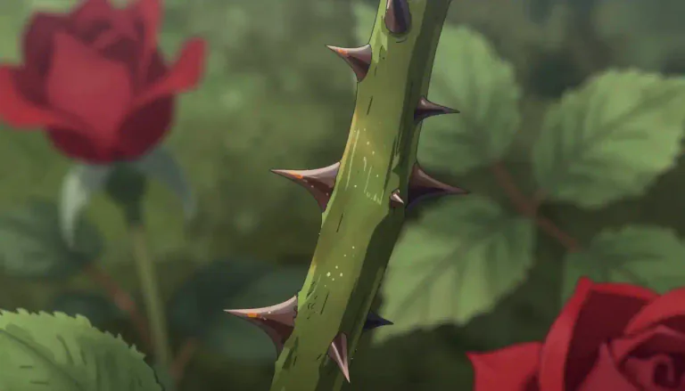 Visual representation of "thorn" - A sharp point on some plants