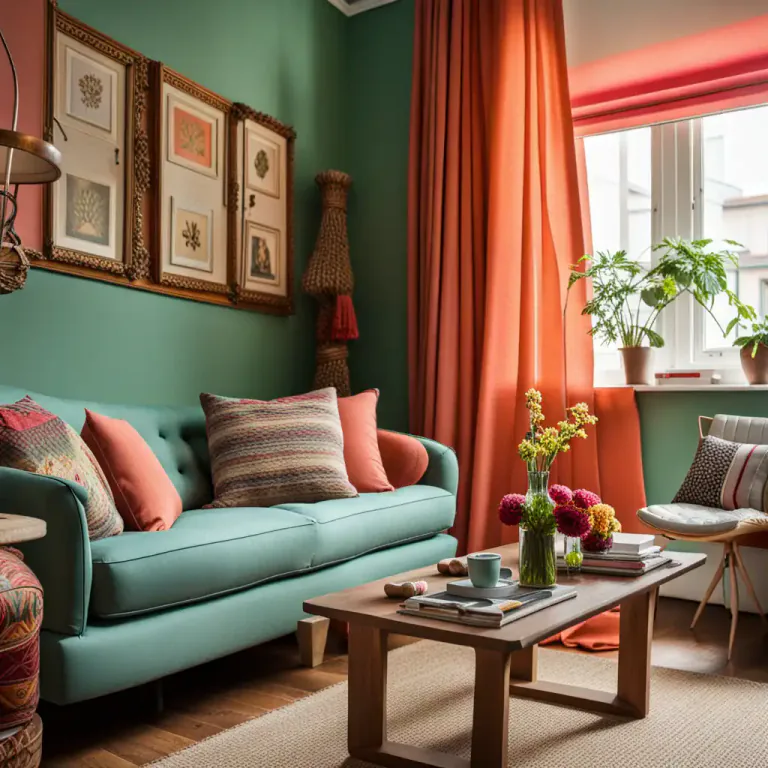 Visual representation of "harmonize" - Colours or pieces of furniture that harmonize well together look attractive because they go well together