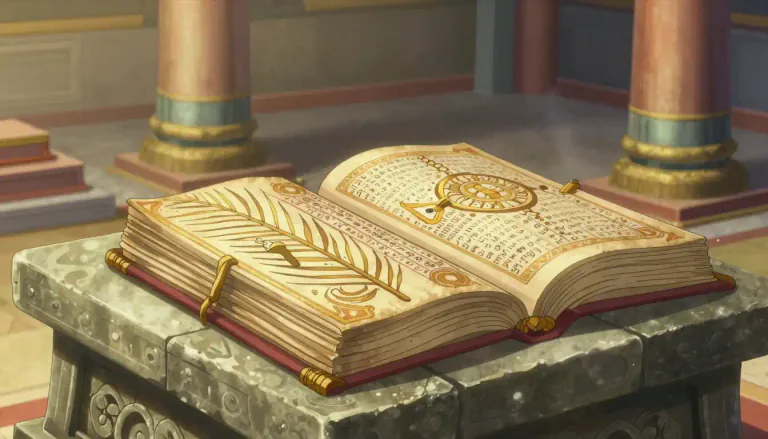 Visual representation of "veda" - The oldest texts of Hindu religion and philosophy.