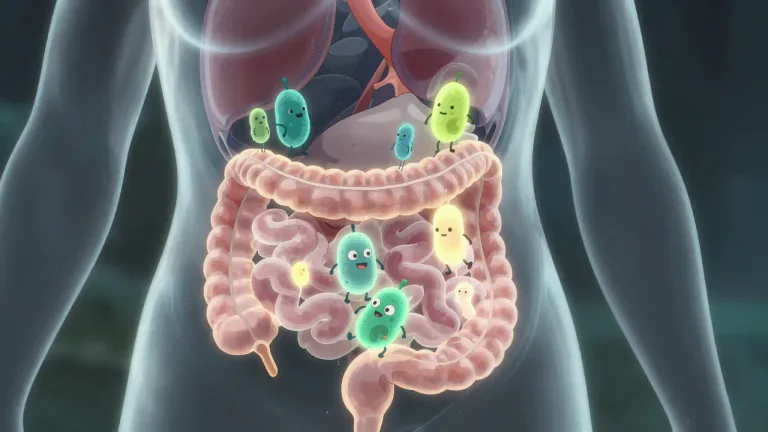 Visual representation of "flora" - The helpful or harmless bacteria that inhabit a body