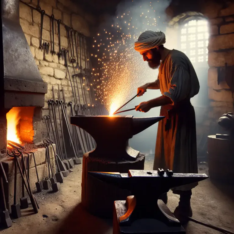 Visual representation of "cementation" - A process in metallurgy in which a metal is heated and coated with a metal that is more precious.