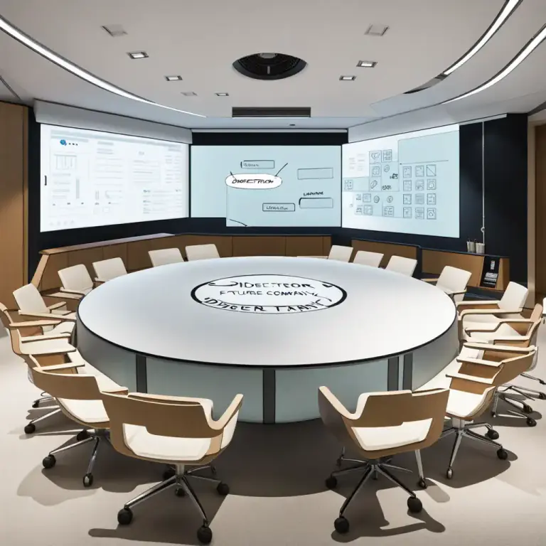 Visual representation of "directorship" - The group of directors of a company or organization.
