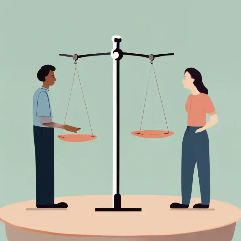 Visual representation of "con" - Used to indicate the negative side of a balanced argument or consideration