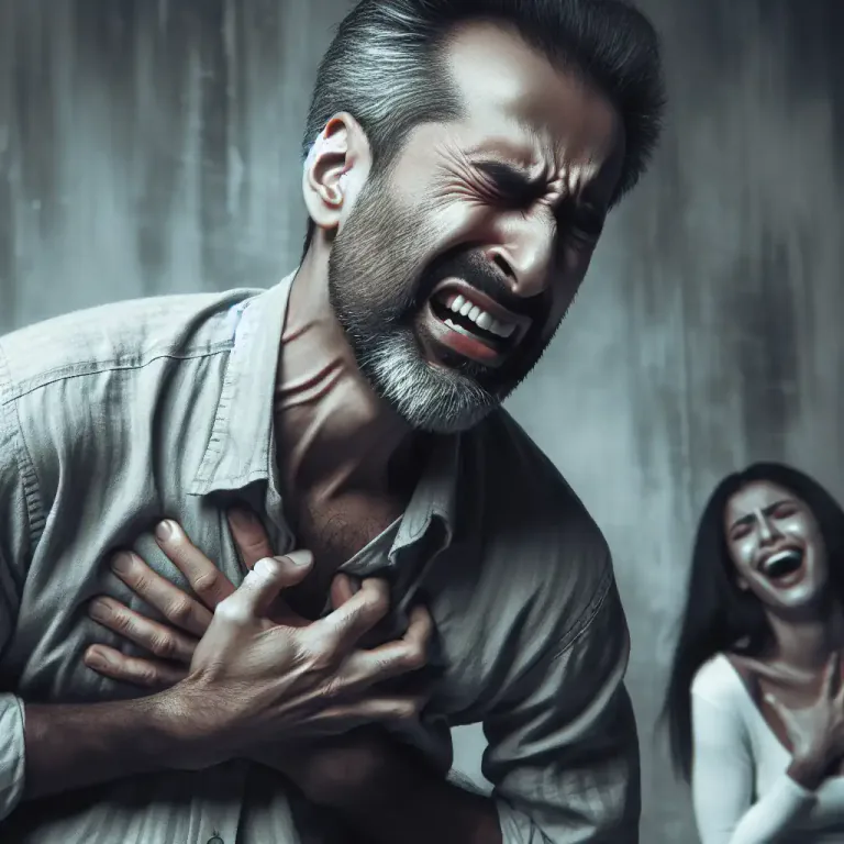 Visual representation of "paroxysm" - A sudden and severe attack of pain, laughter, rage, or any other emotion.