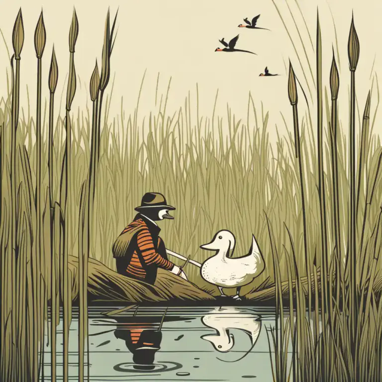 Visual representation of "decoy" - A bird or animal, or an object shaped like one, used by hunters to attract other birds or animals
