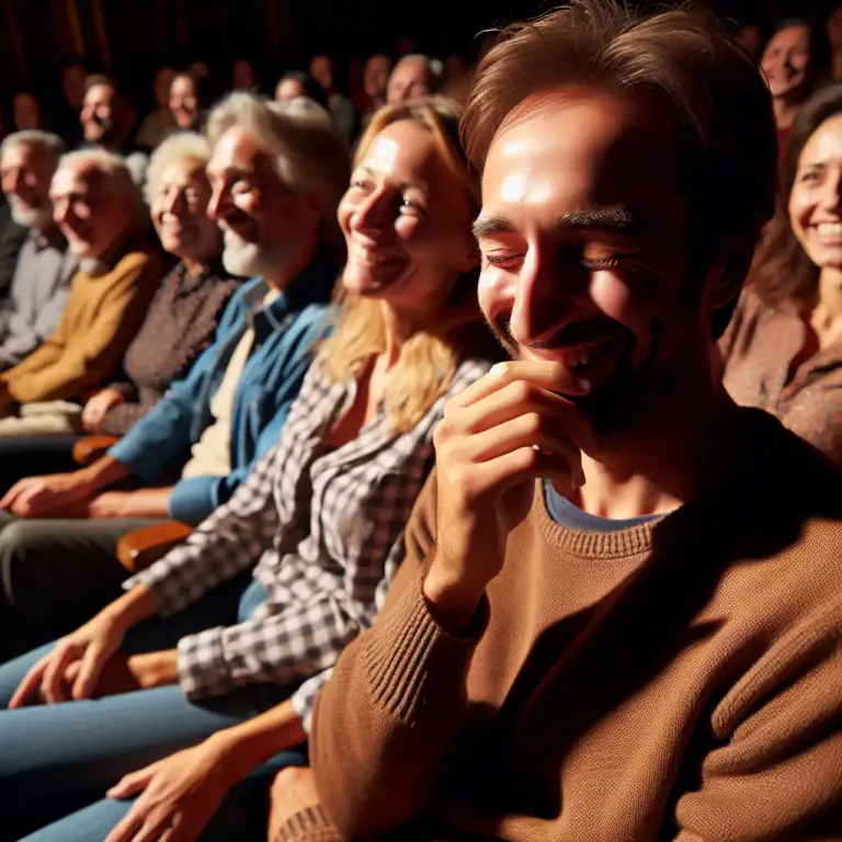 Visual representation of "titter" - A quiet or nervous laugh