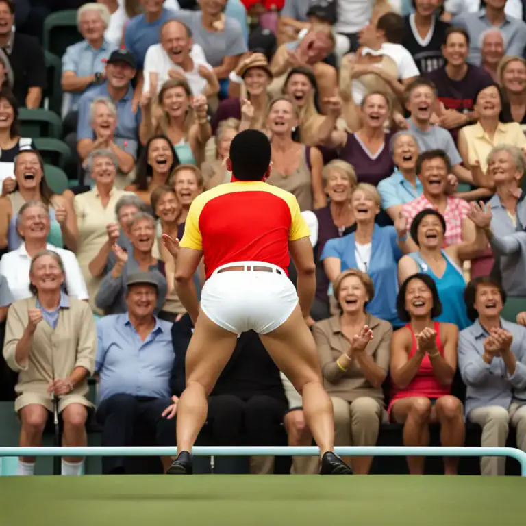 Visual representation of "do a moonie" - To expose one's buttocks in public as a joke or insult