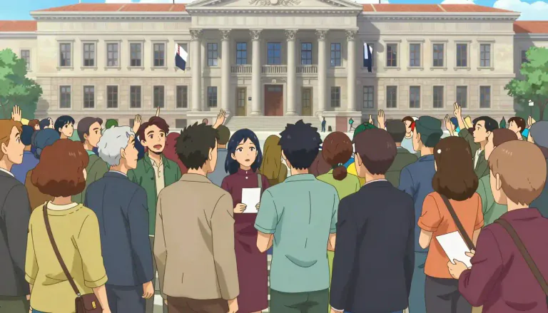 Visual representation of "citizenry" - All the people who live in a country and have the right to be involved in its politics.
