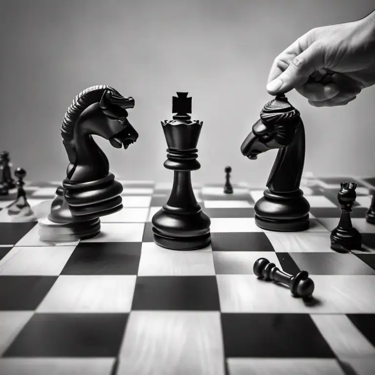 Visual representation of "castle" - To move the king two squares towards a rook on the player's first rank