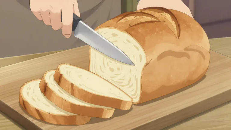 Visual representation of "slice" - A thin, broad piece of food, usually cut from a larger piece