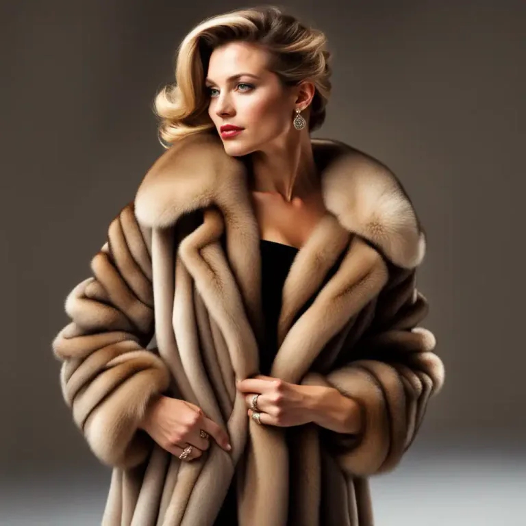 Visual representation of "mink" - The soft furry skin of a mink, often used to make luxurious coats.