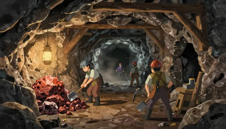 Visual representation of "stope" - A stope is an underground excavation within a mine where ore is extracted.