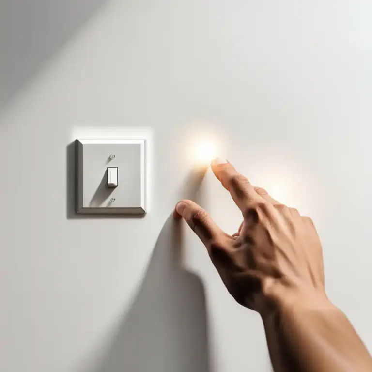 Visual representation of "light on" - To switch on a source of light