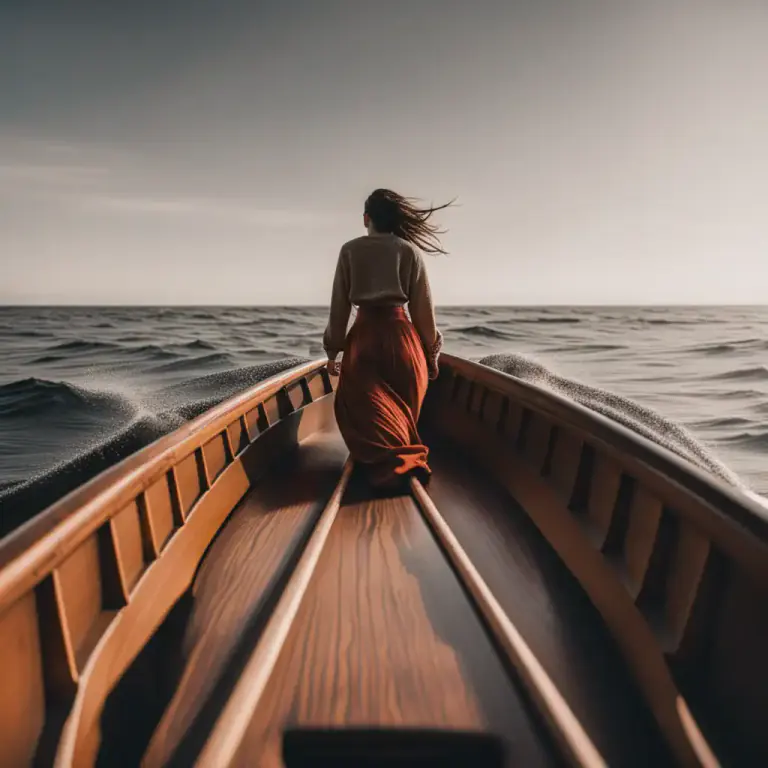 Visual representation of "abaft" - Toward the back of a ship or aircraft.
