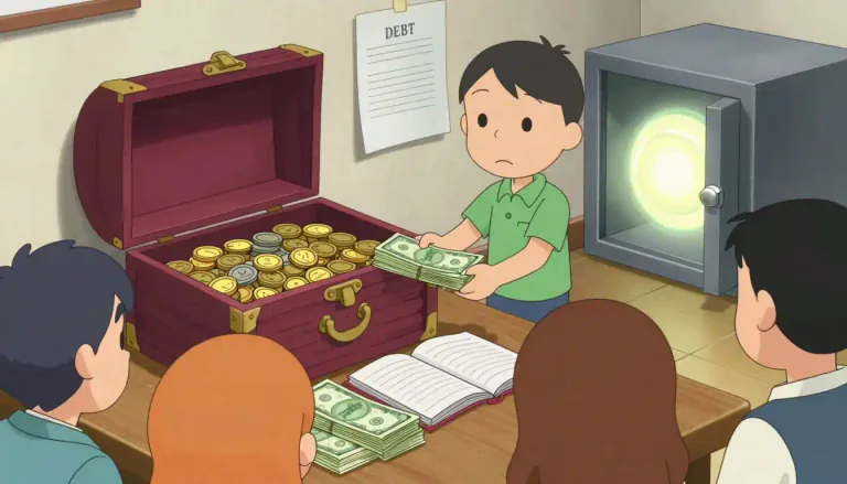 Visual representation of "solvency" - The state of being able to pay all your debts.