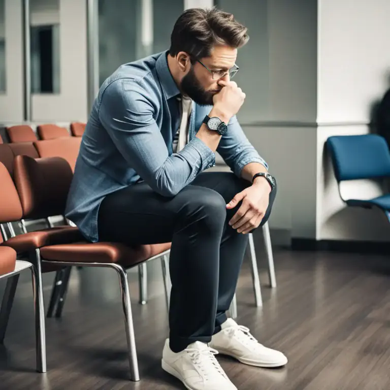 Visual representation of "cool your heels" - To wait for something or someone
