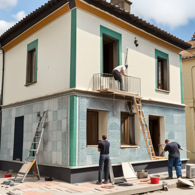 Visual representation of "do up" - To repair or decorate a building or a room