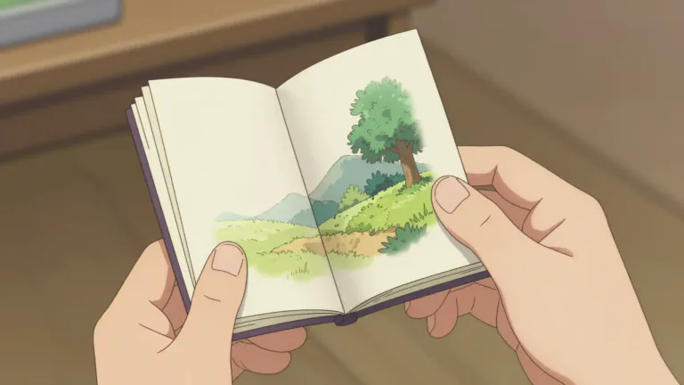 Visual representation of "booklet" - A small book with a few pages