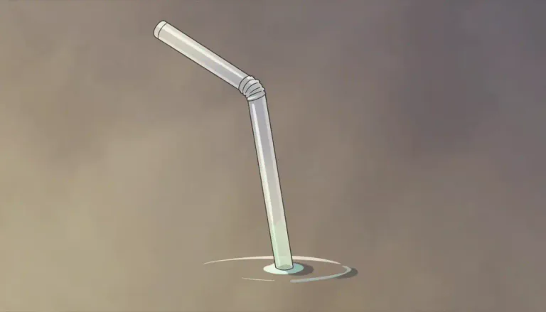 Visual representation of "straw" - A thin tube meant to suck liquid into the mouth.