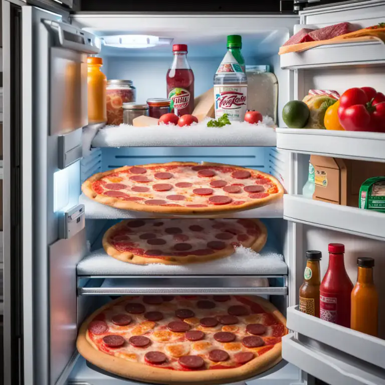 Visual representation of "freezer" - Part of a refrigerator in which food can be frozen and stored.