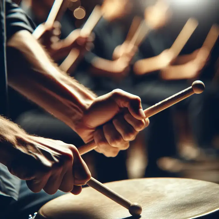 Visual representation of "clave" - A pair of wooden sticks or blocks, struck together to produce a rhythmic sound.