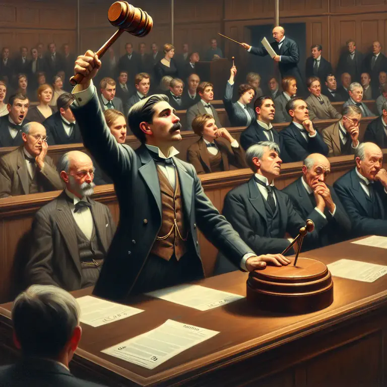 Visual representation of "gavel" - To use a gavel to signal the start or end of a meeting or auction or to get people's attention.