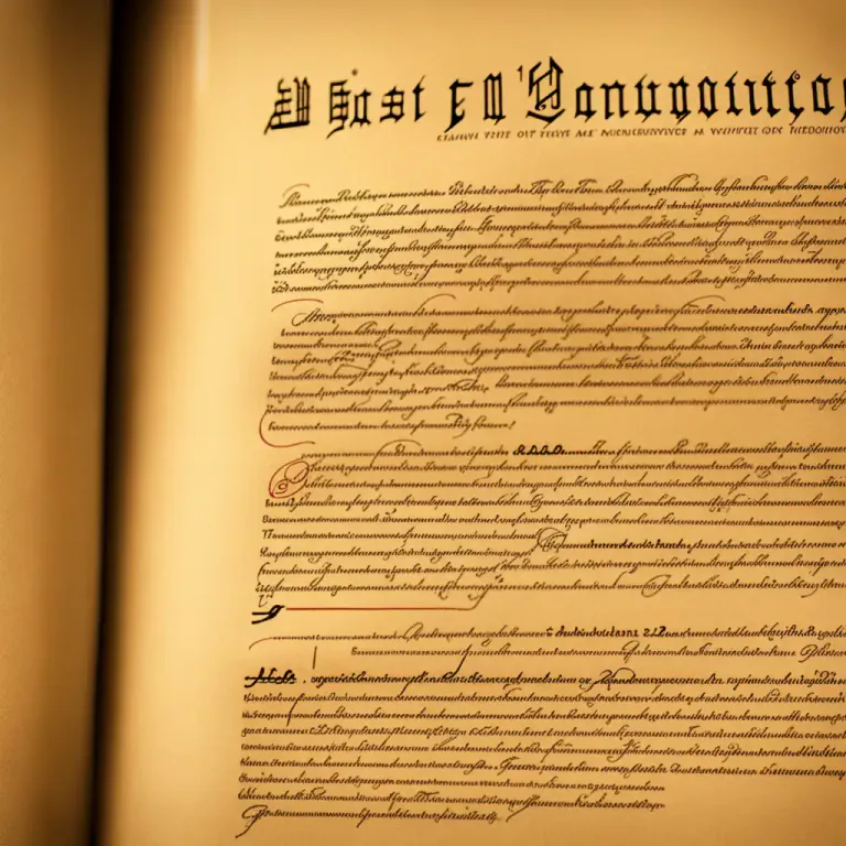 Visual representation of "article" - A section of a legal or official document