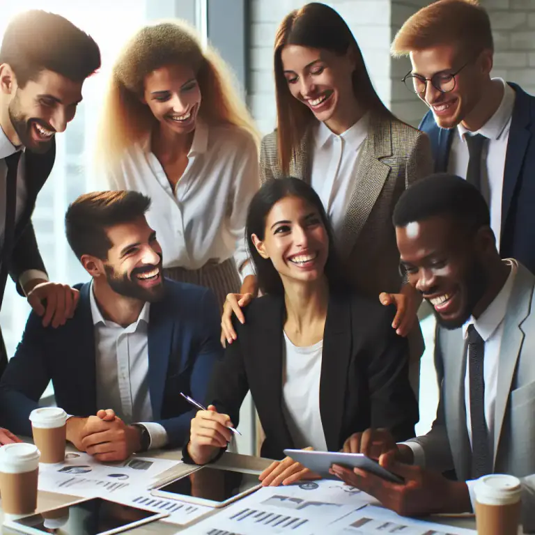 Visual representation of "teamwork" - In business, the coordination of the efforts of a team to achieve a common purpose or business benefit.