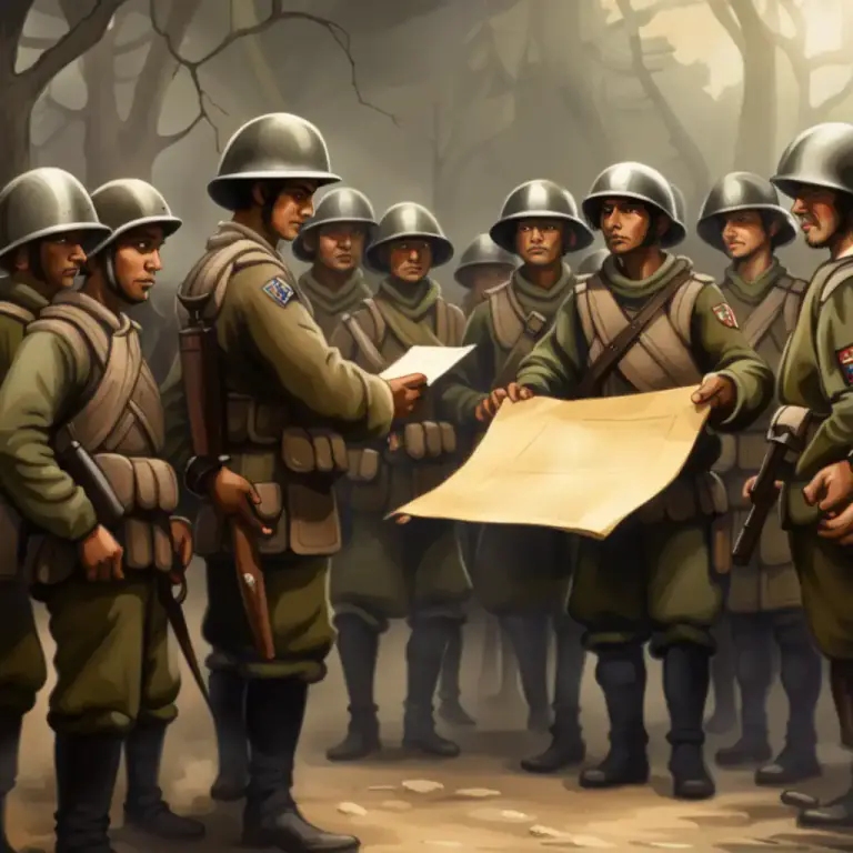 Visual representation of "get your marching orders" - To be instructed or ordered to begin a task or mission