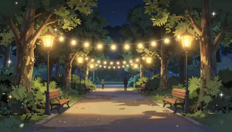 Visual representation of "illumination" - The act of lighting up a space or event.
