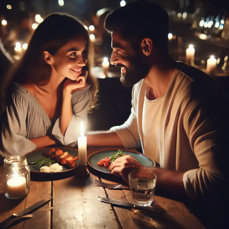 Visual representation of "date" - A social meeting with someone you are romantically interested in