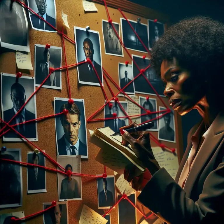 Visual representation of "profiling" - Creating a detailed description or analysis of a person or organization's distinctive characteristics and patterns.
