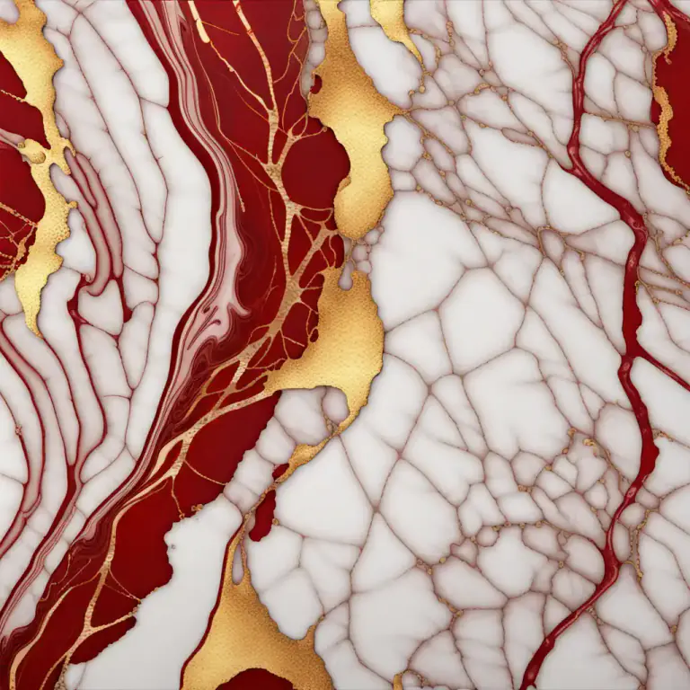 Visual representation of "vein" - A layer or strip of a substance within a material, different from the surrounding material in color, texture, or other quality.