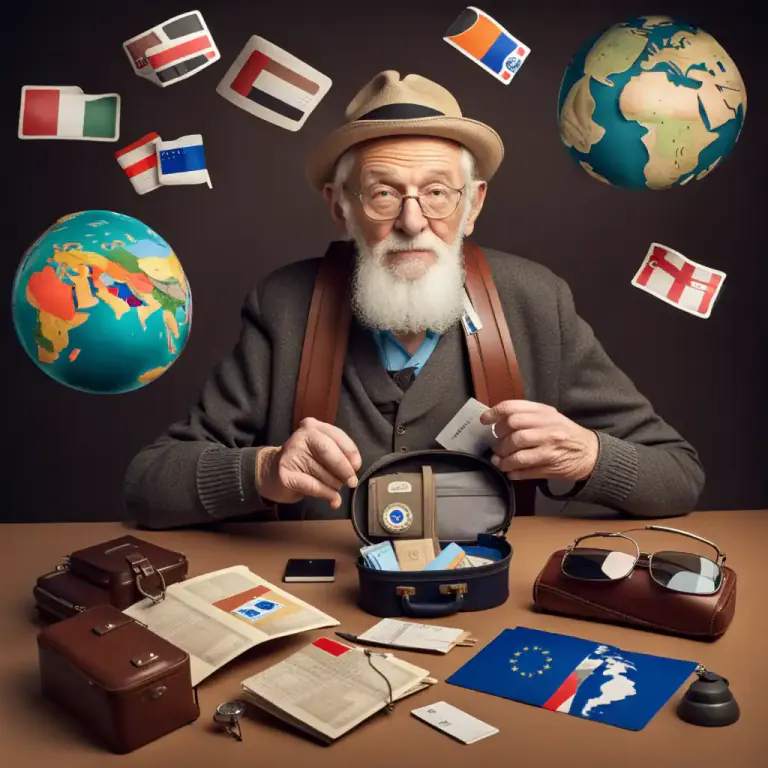 Visual representation of "a man/woman of the world" - Someone who has a lot of life experience and knowledge about people, places and things